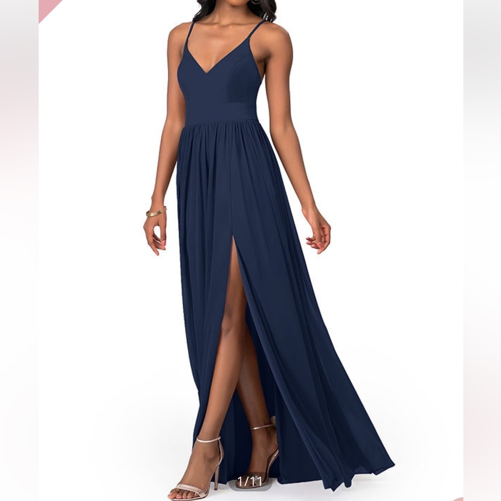Azazie Dark Navy Bridesmaid Dress